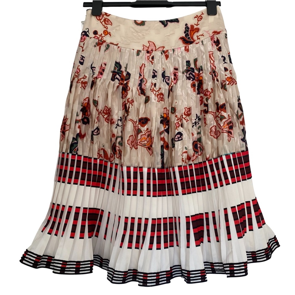 Tory Burch floral pleated midi skirt size 6